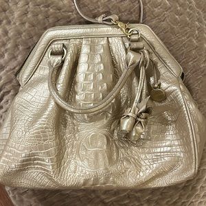 Champagne gold Brahmin purse. Great condition